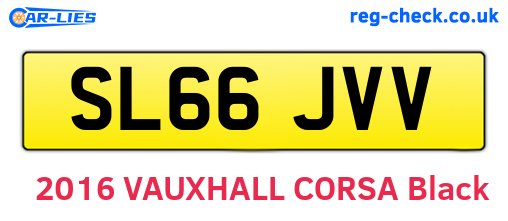 SL66JVV are the vehicle registration plates.