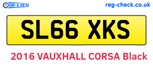 SL66XKS are the vehicle registration plates.