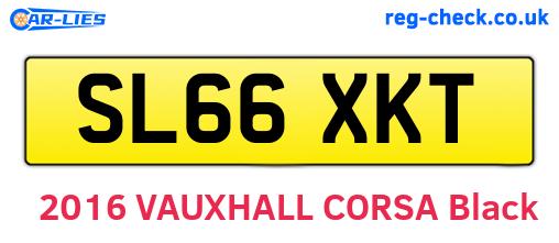 SL66XKT are the vehicle registration plates.