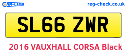 SL66ZWR are the vehicle registration plates.