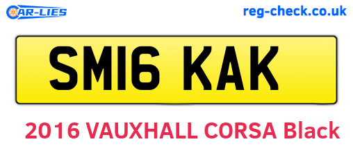 SM16KAK are the vehicle registration plates.