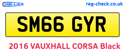 SM66GYR are the vehicle registration plates.