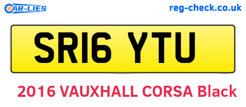 SR16YTU are the vehicle registration plates.