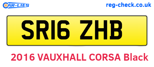 SR16ZHB are the vehicle registration plates.