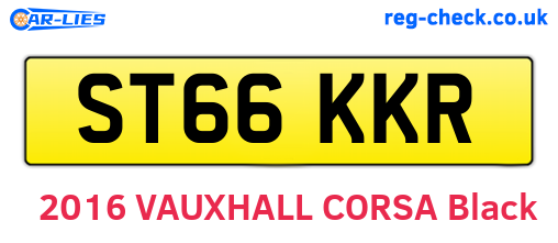 ST66KKR are the vehicle registration plates.