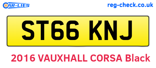 ST66KNJ are the vehicle registration plates.