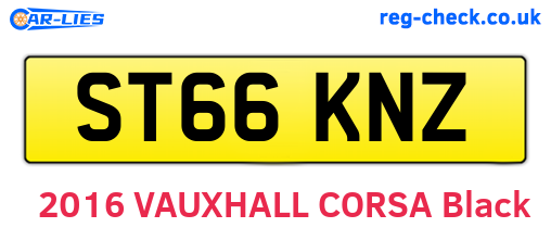 ST66KNZ are the vehicle registration plates.