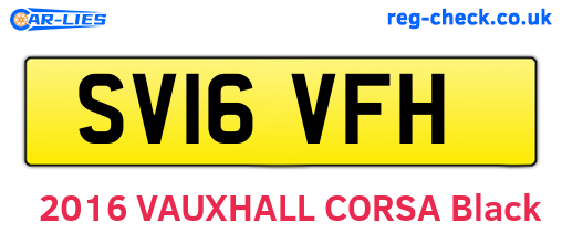 SV16VFH are the vehicle registration plates.