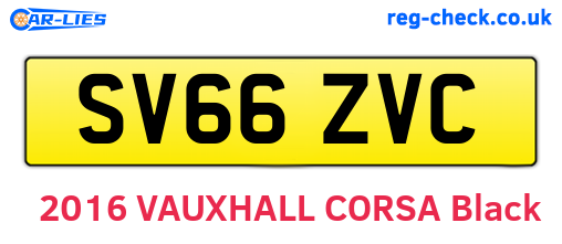 SV66ZVC are the vehicle registration plates.