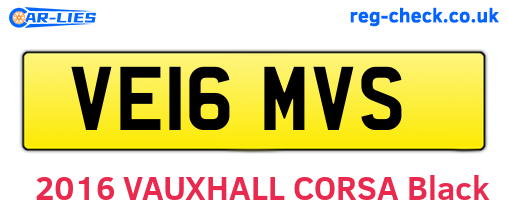 VE16MVS are the vehicle registration plates.