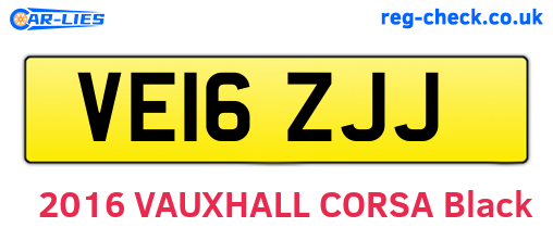 VE16ZJJ are the vehicle registration plates.