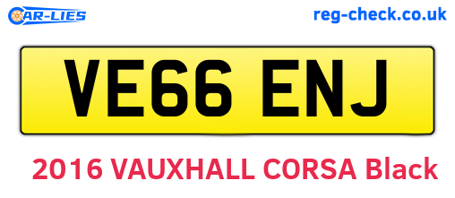 VE66ENJ are the vehicle registration plates.