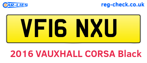 VF16NXU are the vehicle registration plates.