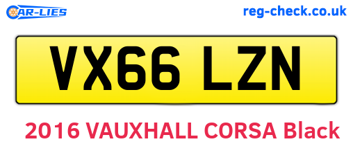 VX66LZN are the vehicle registration plates.