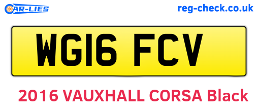WG16FCV are the vehicle registration plates.