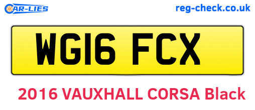 WG16FCX are the vehicle registration plates.