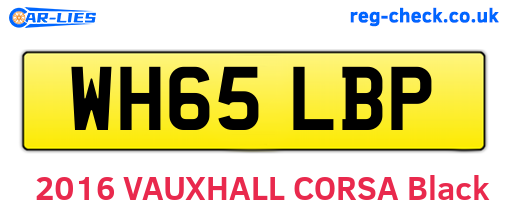 WH65LBP are the vehicle registration plates.