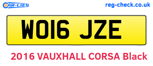 WO16JZE are the vehicle registration plates.