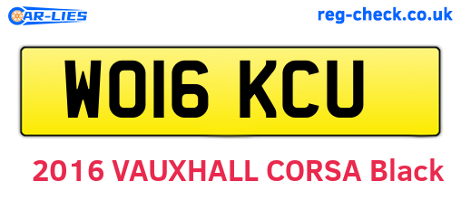 WO16KCU are the vehicle registration plates.