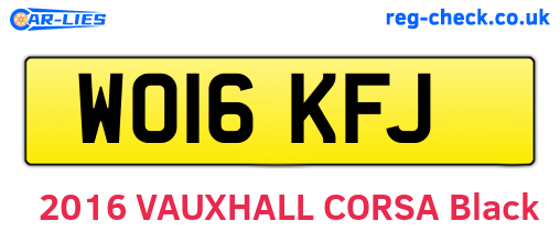 WO16KFJ are the vehicle registration plates.