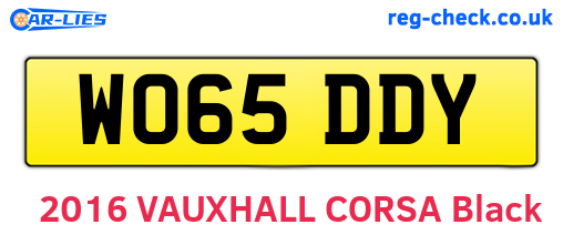 WO65DDY are the vehicle registration plates.