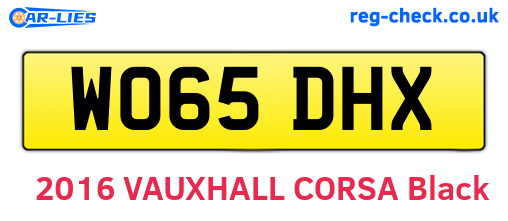 WO65DHX are the vehicle registration plates.