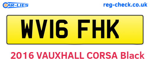 WV16FHK are the vehicle registration plates.