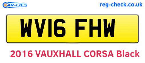 WV16FHW are the vehicle registration plates.