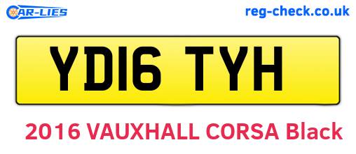 YD16TYH are the vehicle registration plates.