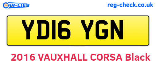 YD16YGN are the vehicle registration plates.