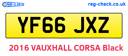 YF66JXZ are the vehicle registration plates.