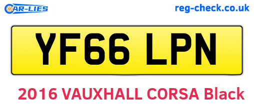 YF66LPN are the vehicle registration plates.