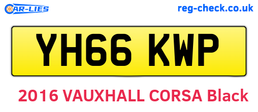 YH66KWP are the vehicle registration plates.