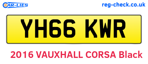 YH66KWR are the vehicle registration plates.
