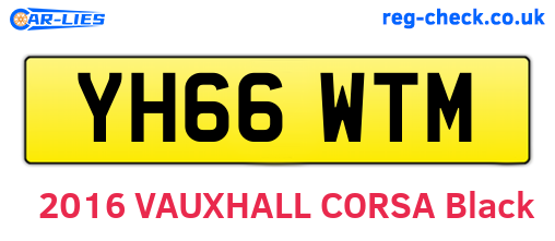 YH66WTM are the vehicle registration plates.