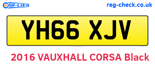 YH66XJV are the vehicle registration plates.
