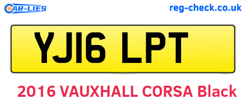 YJ16LPT are the vehicle registration plates.