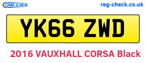 YK66ZWD are the vehicle registration plates.