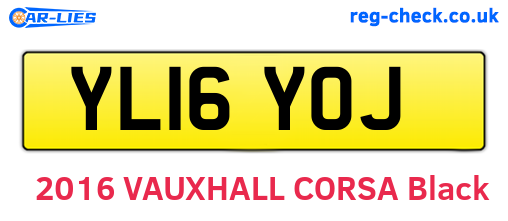 YL16YOJ are the vehicle registration plates.
