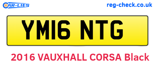 YM16NTG are the vehicle registration plates.