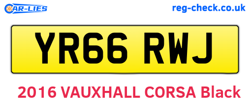 YR66RWJ are the vehicle registration plates.