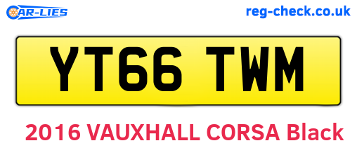 YT66TWM are the vehicle registration plates.