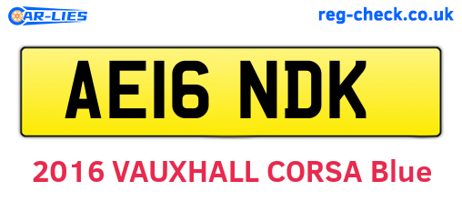 AE16NDK are the vehicle registration plates.