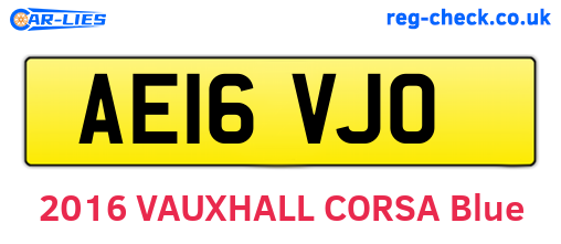 AE16VJO are the vehicle registration plates.