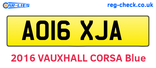 AO16XJA are the vehicle registration plates.