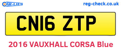 CN16ZTP are the vehicle registration plates.