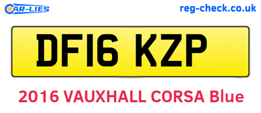 DF16KZP are the vehicle registration plates.