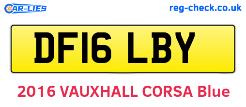 DF16LBY are the vehicle registration plates.