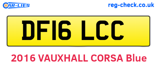 DF16LCC are the vehicle registration plates.