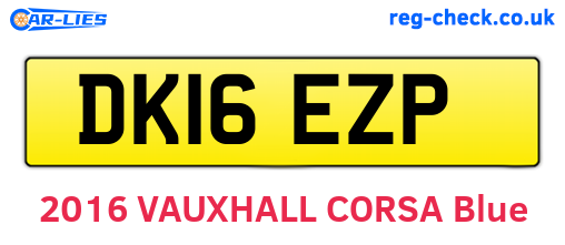 DK16EZP are the vehicle registration plates.